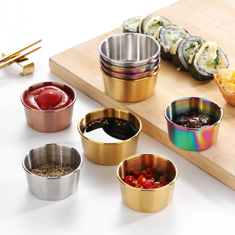 Sauce Dipping Cup - 304 스테인리스 스틸 딥핑 컵, 골든