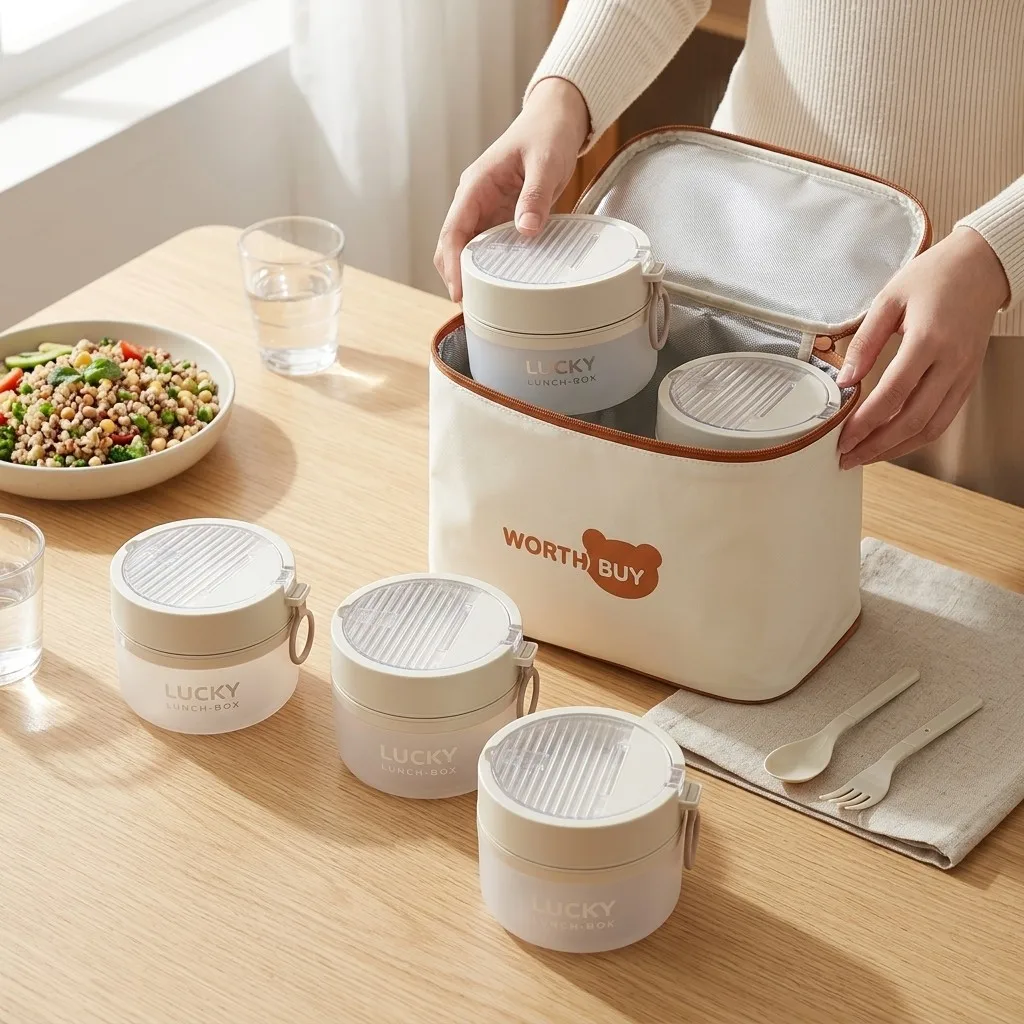 쌓아서 보관할 수 있는 플라스틱 도시락 세트, 전자레인 - Meal Prep Or Prep Meal 리뷰 및 가격