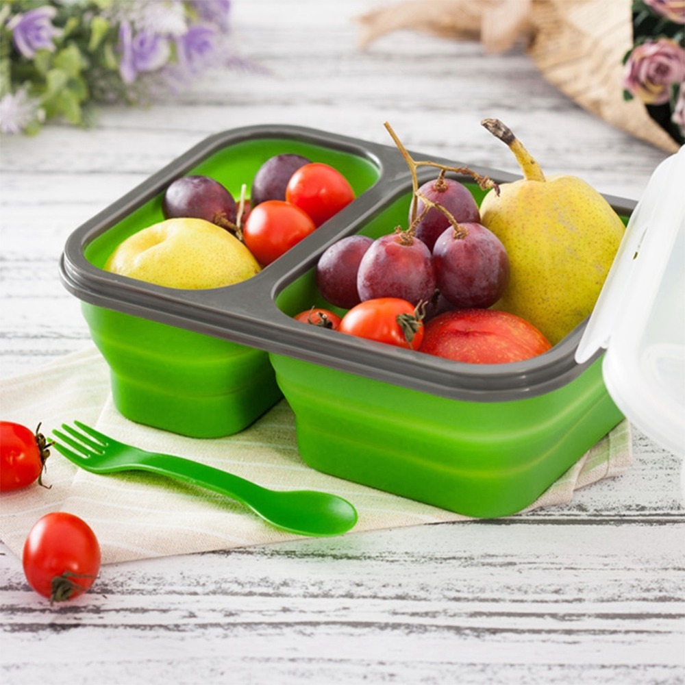 2PCS 실용적인 1000ml 접이식 도시락 상자 실리 - Meal Prep Bowl 리뷰 및 가격