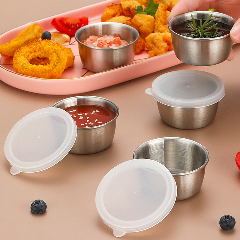 휴대용 스테인리스 스틸 샐러드 드레싱 용기, 누수 방지 - Sauce Dipping Cup 리뷰 및 가격