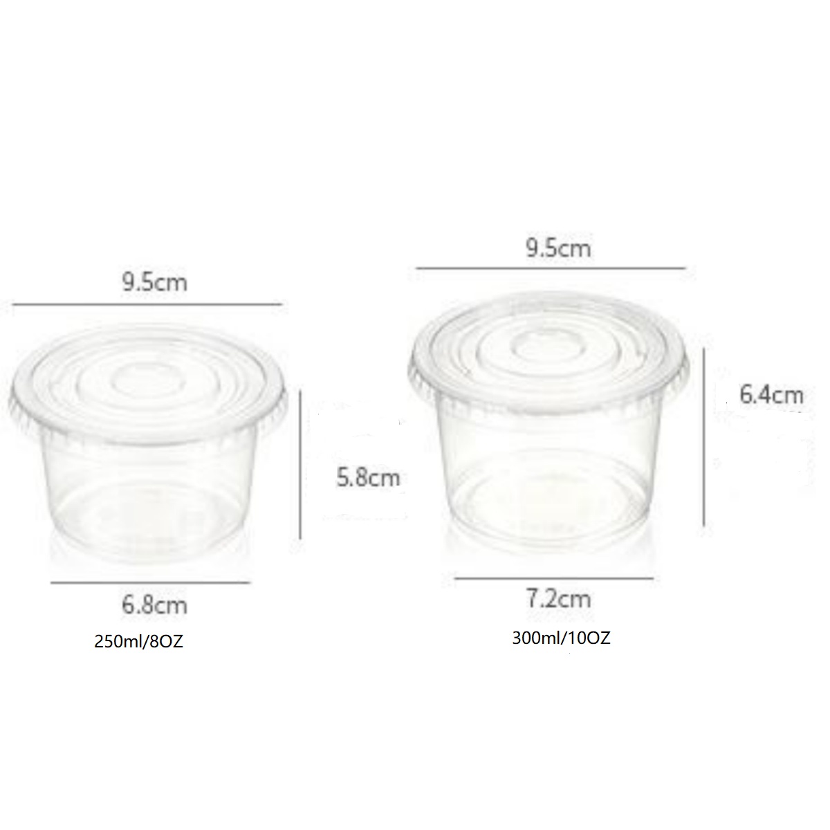 8/10OZ 플라스틱 파르페 컵(평면 뚜껑 포함) 일회 - Sauce Dipping Cup 리뷰 및 가격